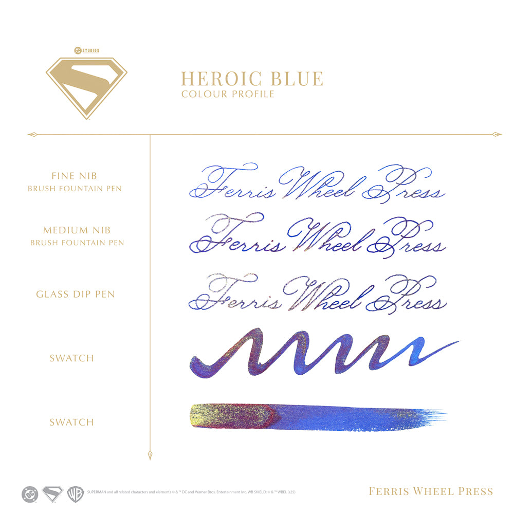 Ferris Wheel Press Marquise Superman Edition A View from Above Fountain Pen + 28ml Ink Set