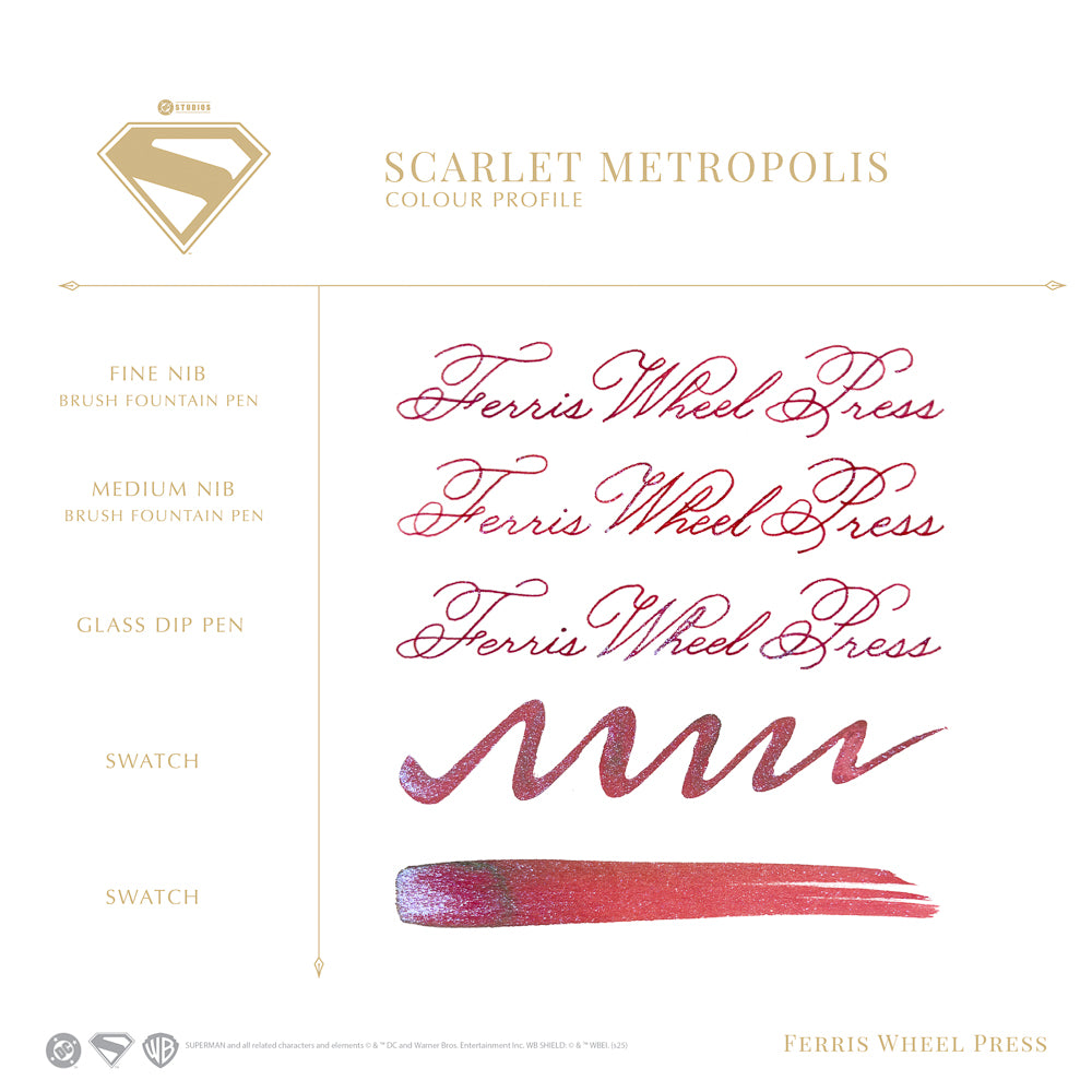 Ferris Wheel Press Marquise Superman Edition The Voice of Metropolis Fountain Pen + 28ml Ink Set