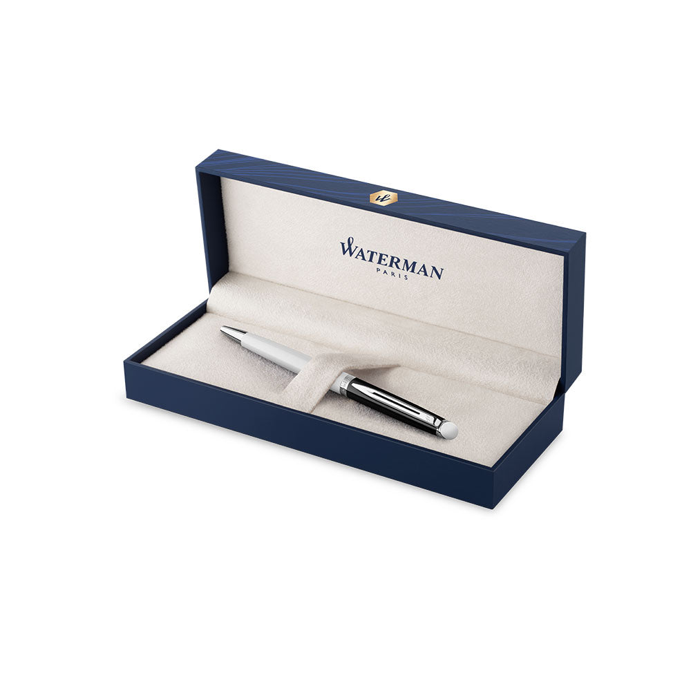 Waterman Color Block Hemisphere Ballpoint Black White