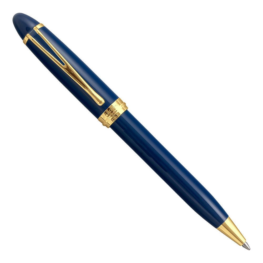 Aurora Ipsilon Deluxe Ballpoint Blue Gold Trim