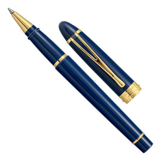 Aurora Ipsilon Deluxe Rollerball Blue Gold Trim