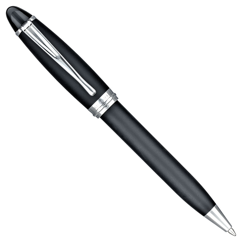 Aurora Ipsilon Satin Ballpoint Black Chrome Trim