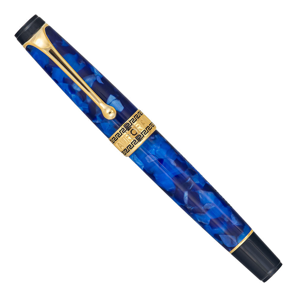 Aurora Optima Rollerball Blue Gold Trim