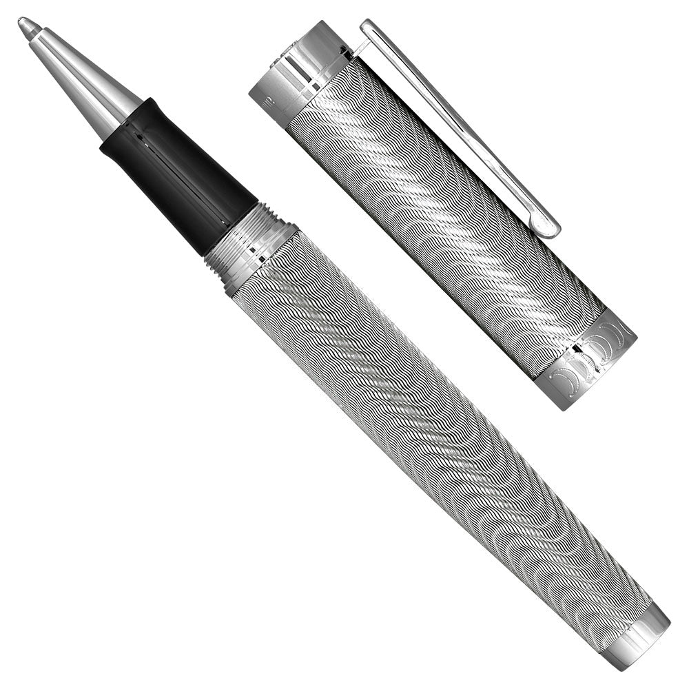 Conklin Herringbone Signature Rollerball Silver