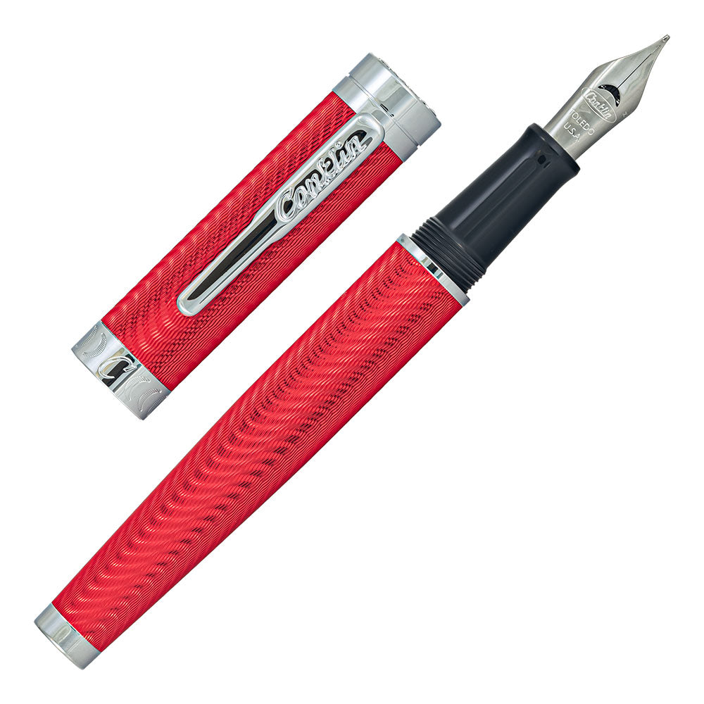 Conklin Herringbone Signature Red Fountain Pen