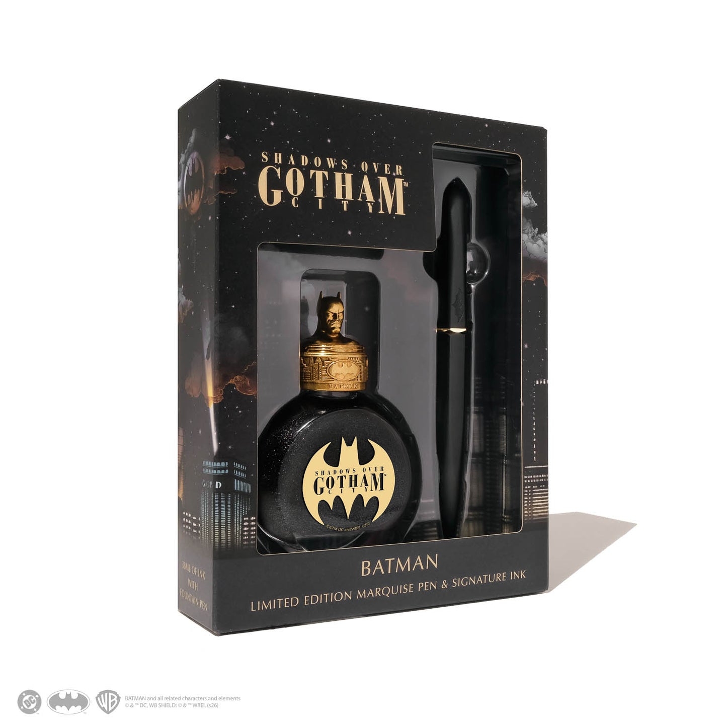 Ferris Wheel Press Limited Edition Marquise Batman Fountain Pen + 38ml Ink Set