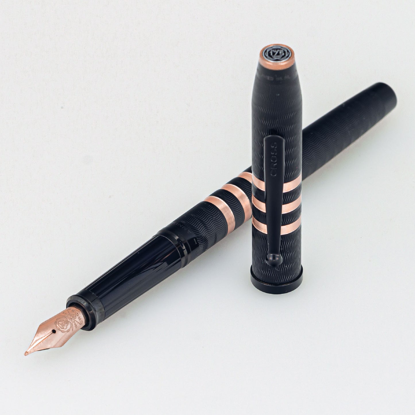 Cross 175th Anniversary Century II Black & Rose Gold Fountain Pen Medium Nib