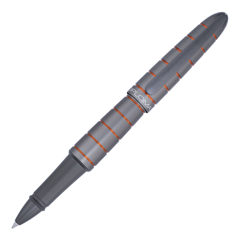 Diplomat Aero Elox Ring Rollerball Grey & Orange