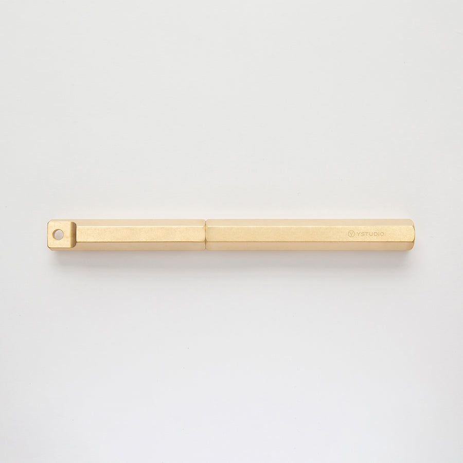 YSTUDIO Classic Revolve Portable Brass Fountain Pen