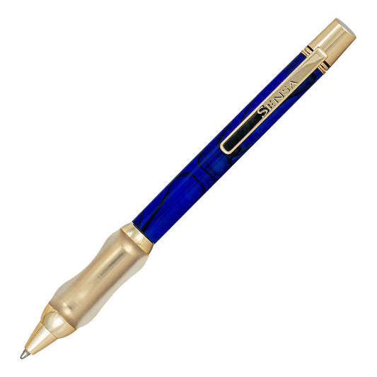Sensa Metro Ballpoint Lapis Blue Swirl Gold Trim