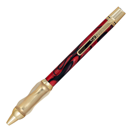 Sensa Metro Ballpoint Black Cherry Burgundy Gold Trim