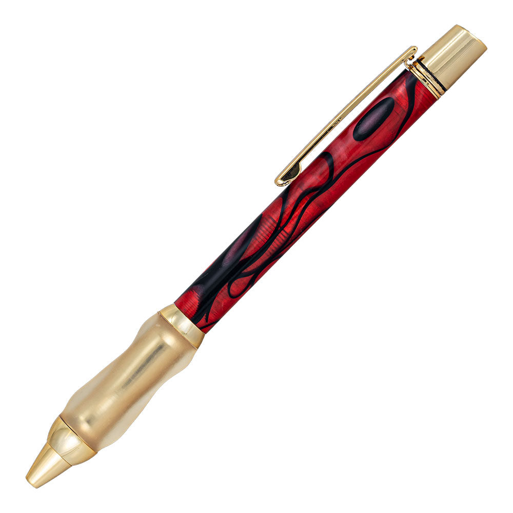Sensa Metro Ballpoint Black Cherry Burgundy Gold Trim