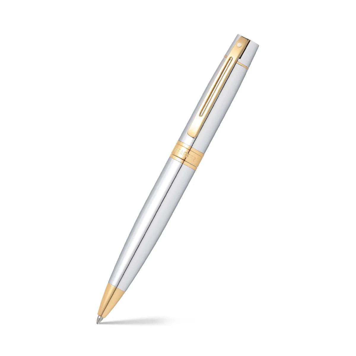 Sheaffer 300 Ballpoint Chrome Gold Trim