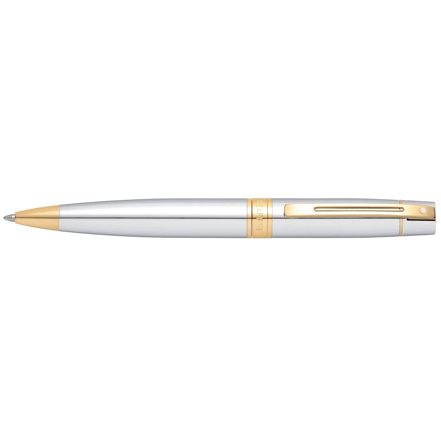 Sheaffer 300 Ballpoint Chrome Gold Trim