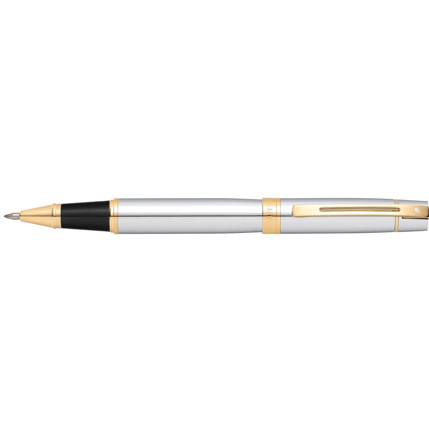 Sheaffer 300 Rollerball Chrome Gold Trim