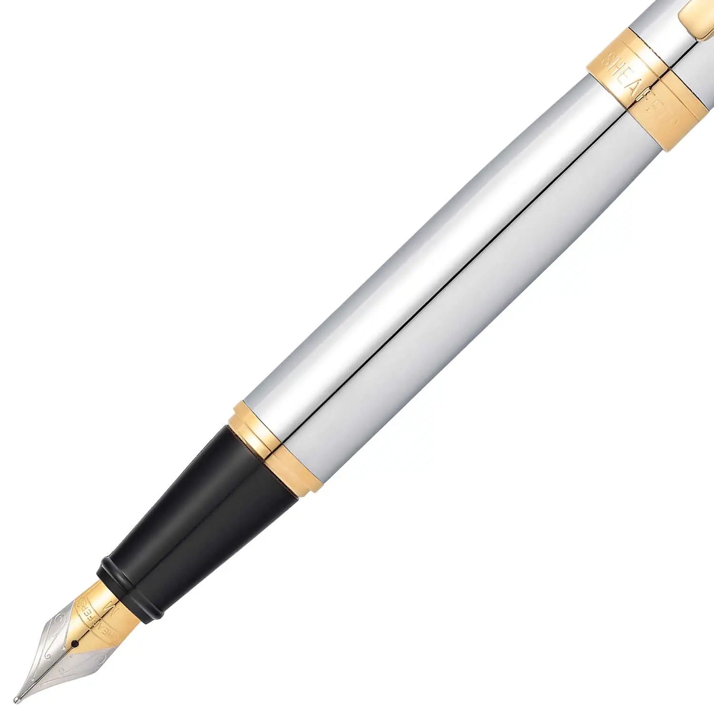 Sheaffer 300 Chrome Gold Trim Fountain Pen