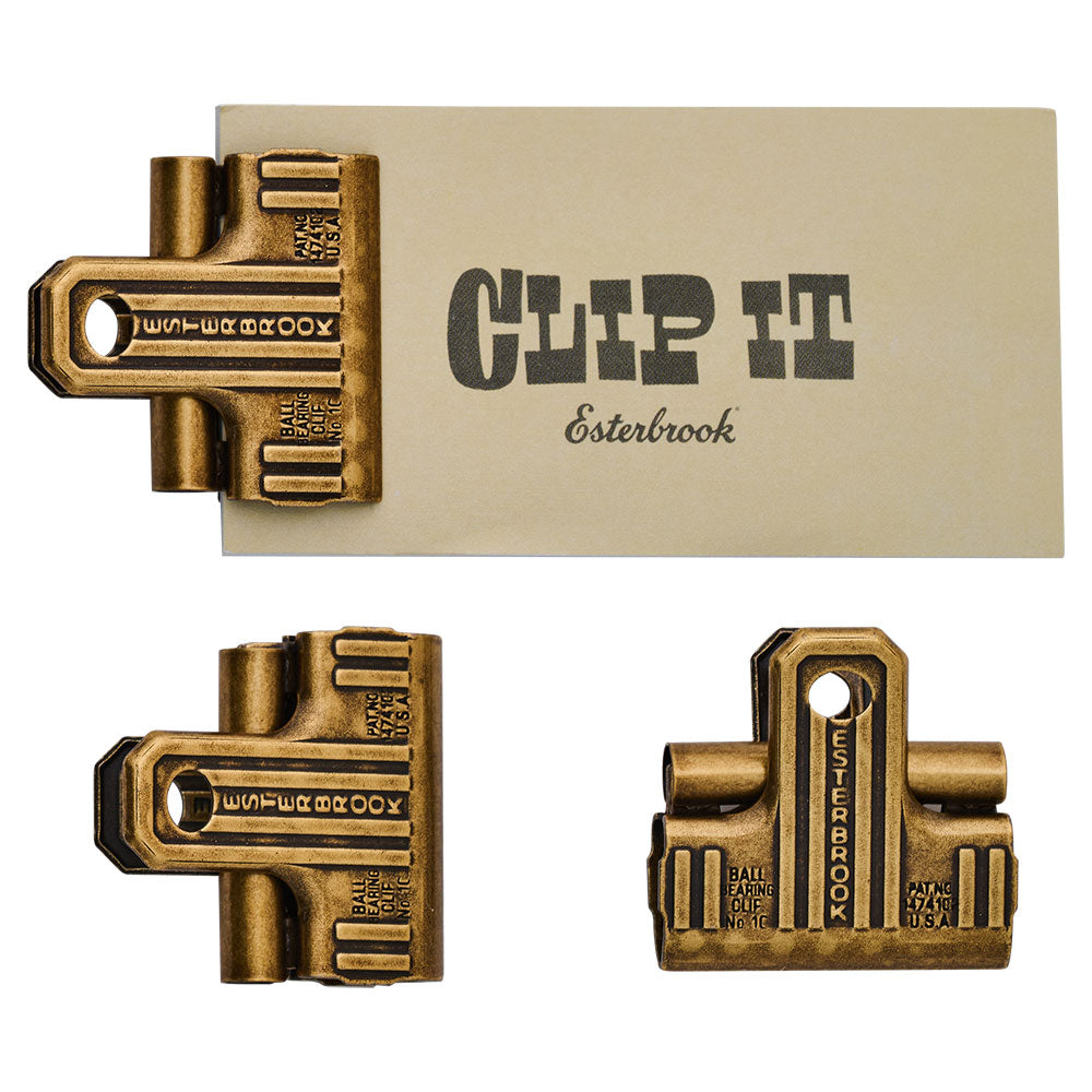 Esterbrook Eclipse Clip Raw Brass 3 Clip Set