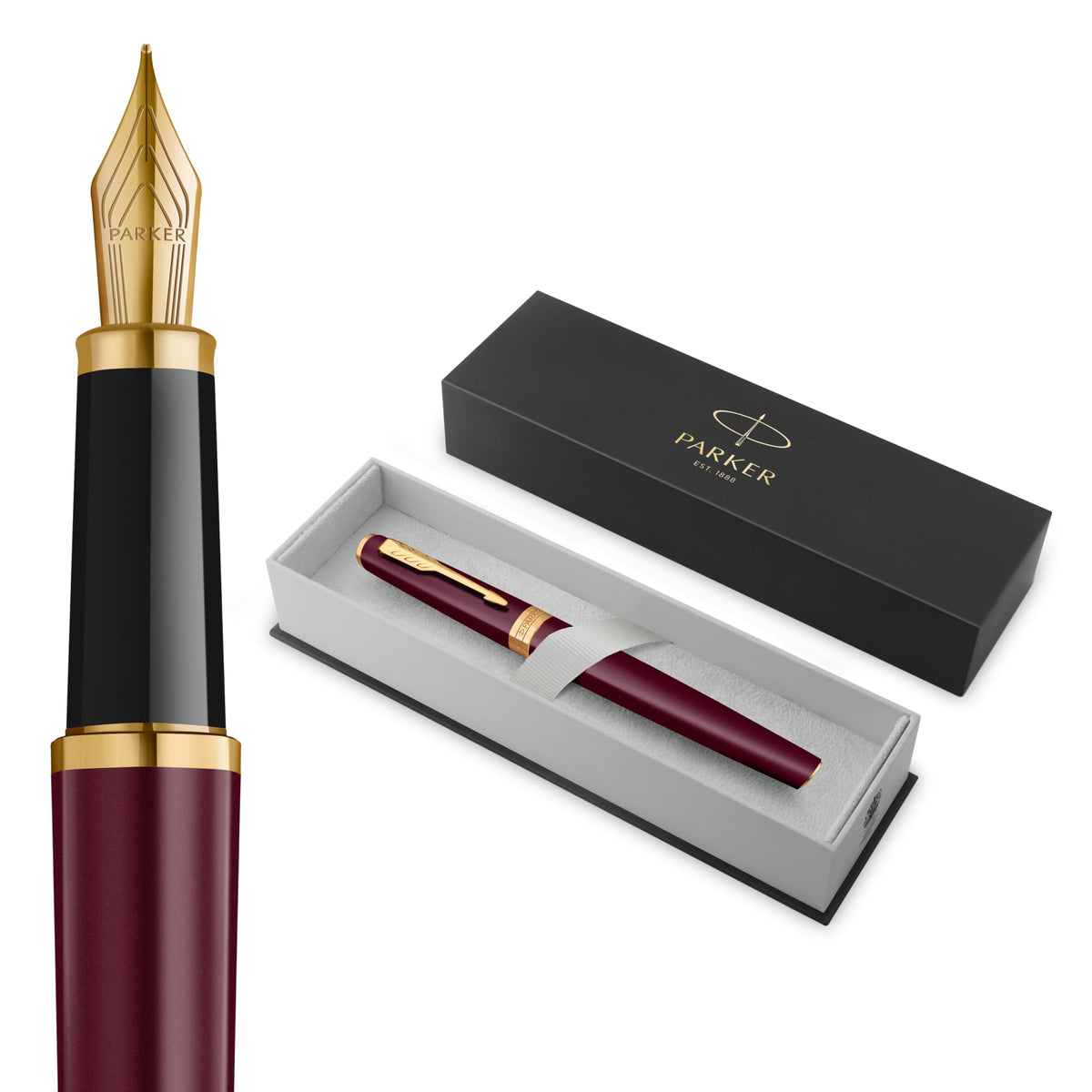 Parker Meridian Red Fountain Pen Fine Nib