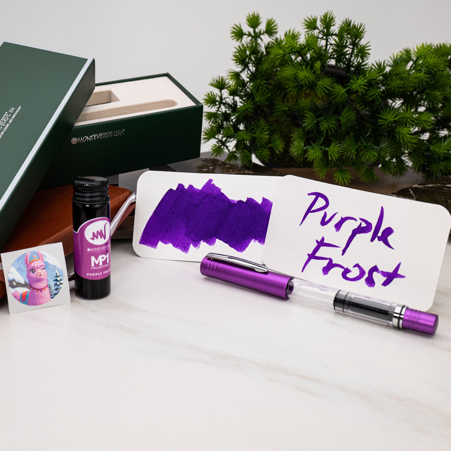 Monteverde MP1 Set Purple Frost Fountain Pen +15ml Ink