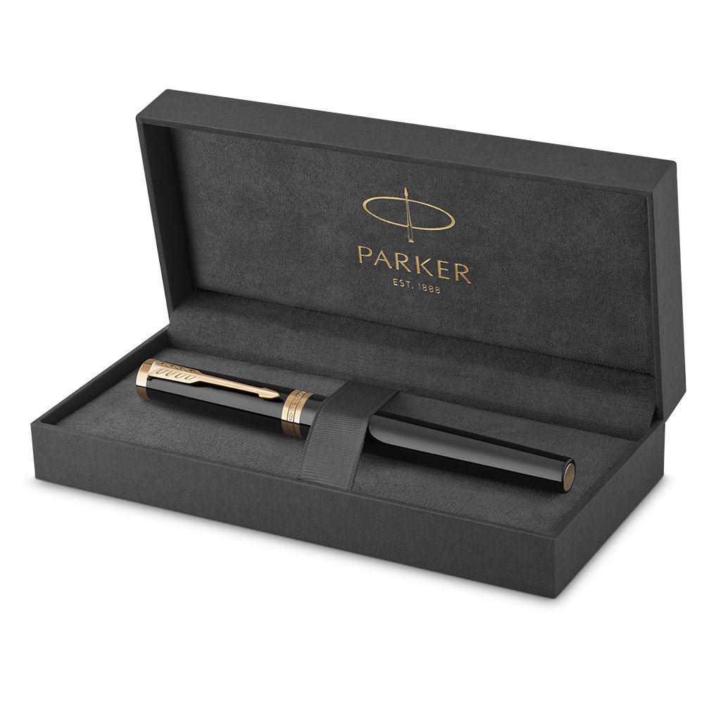 Parker Ingenuity Black Gold Trim Fountain Pen