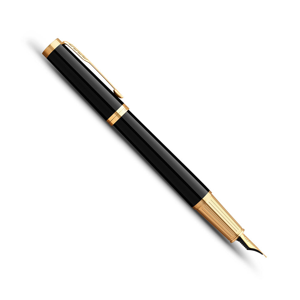 Parker Ingenuity Black Gold Trim Fountain Pen
