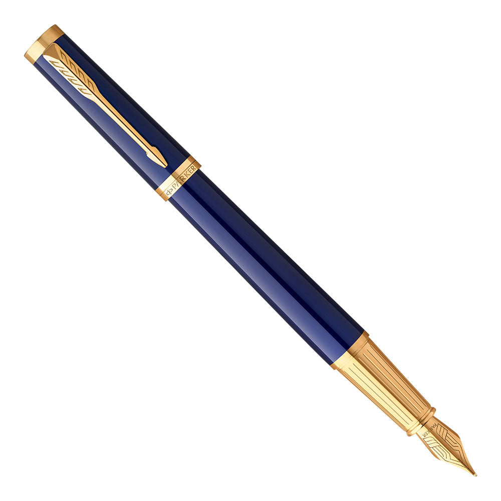 Parker Ingenuity Blue Gold Trim Fountain Pen