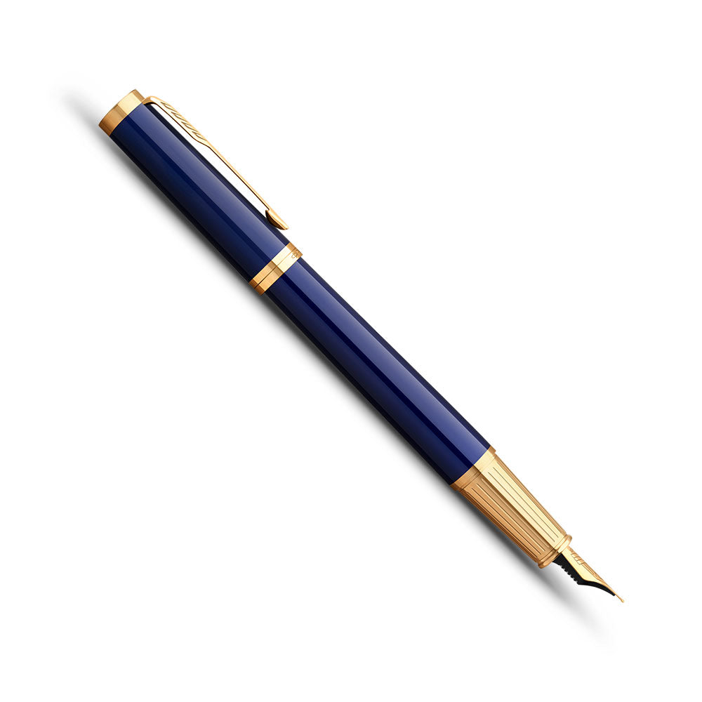 Parker Ingenuity Blue Gold Trim Fountain Pen