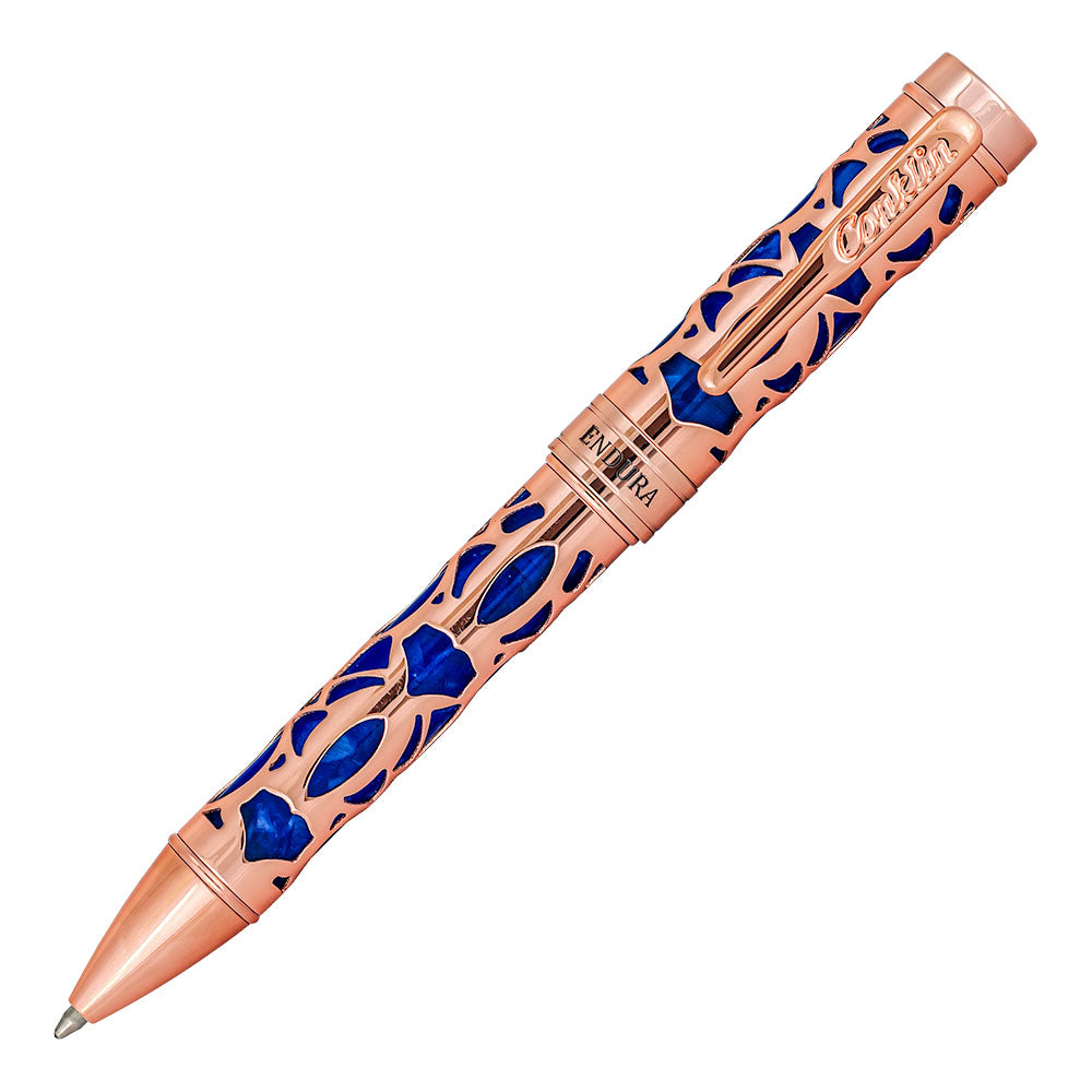 Conklin Endura Deco Crest Ballpoint Blue & Rose Gold