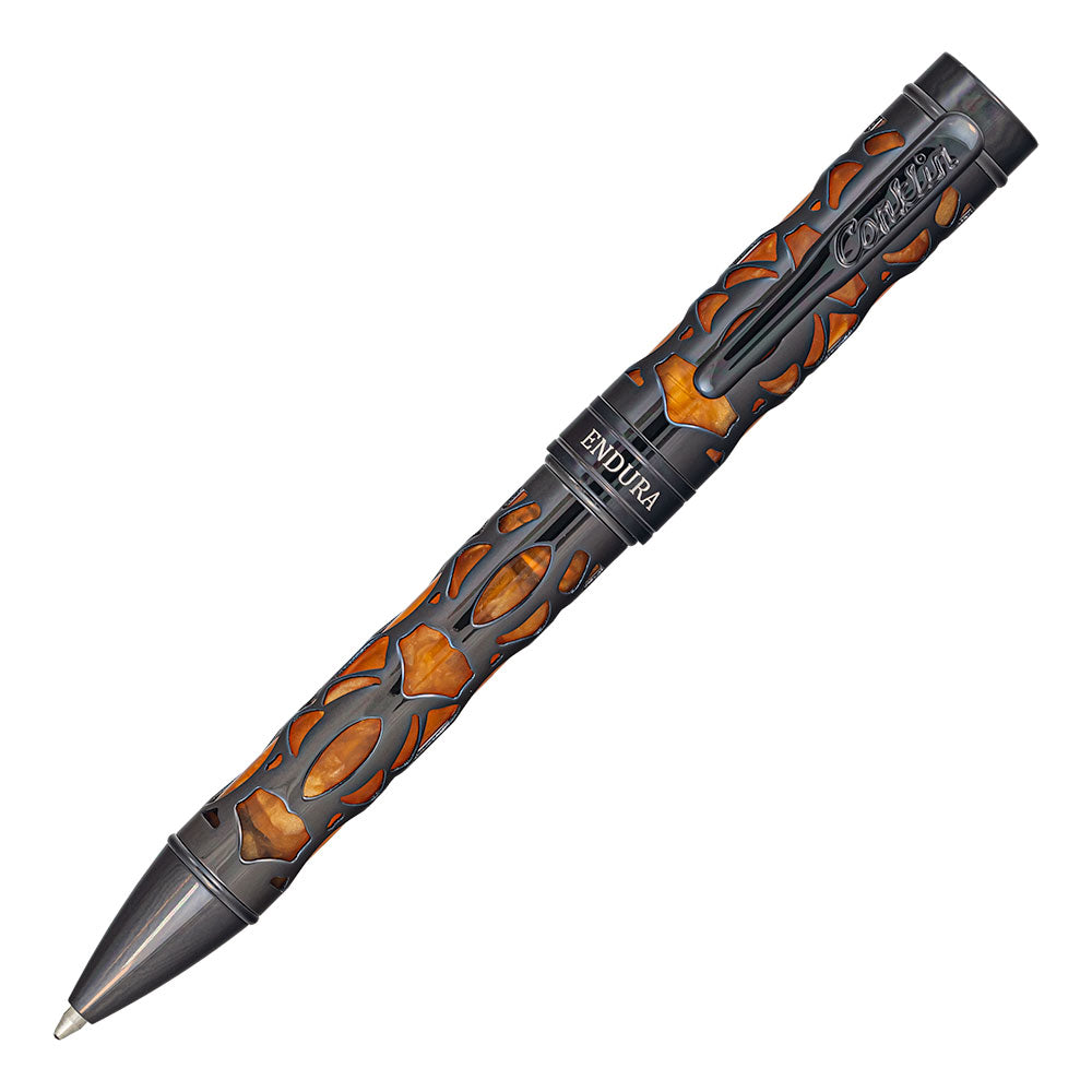Conklin Endura Deco Crest Ballpoint Orange & Gunmetal