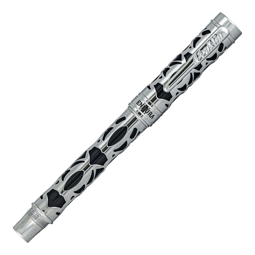 Conklin Endura Deco Crest Fountain Pen Black & Chrome