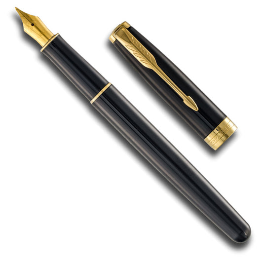 Parker Sonnet Core Fountain Pen Black with Gold Trim