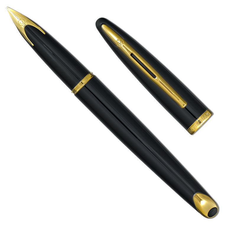 Waterman Carene Fountain Pen Black and Gold – coloradopen