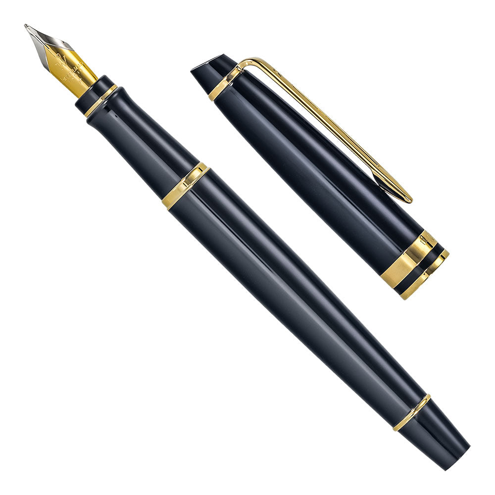 Waterman Expert Lacquer Fountain Pen Black and Gold – coloradopen
