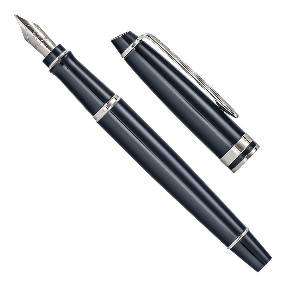Waterman Expert Lacquer Fountain Pen Black and Palladium – coloradopen