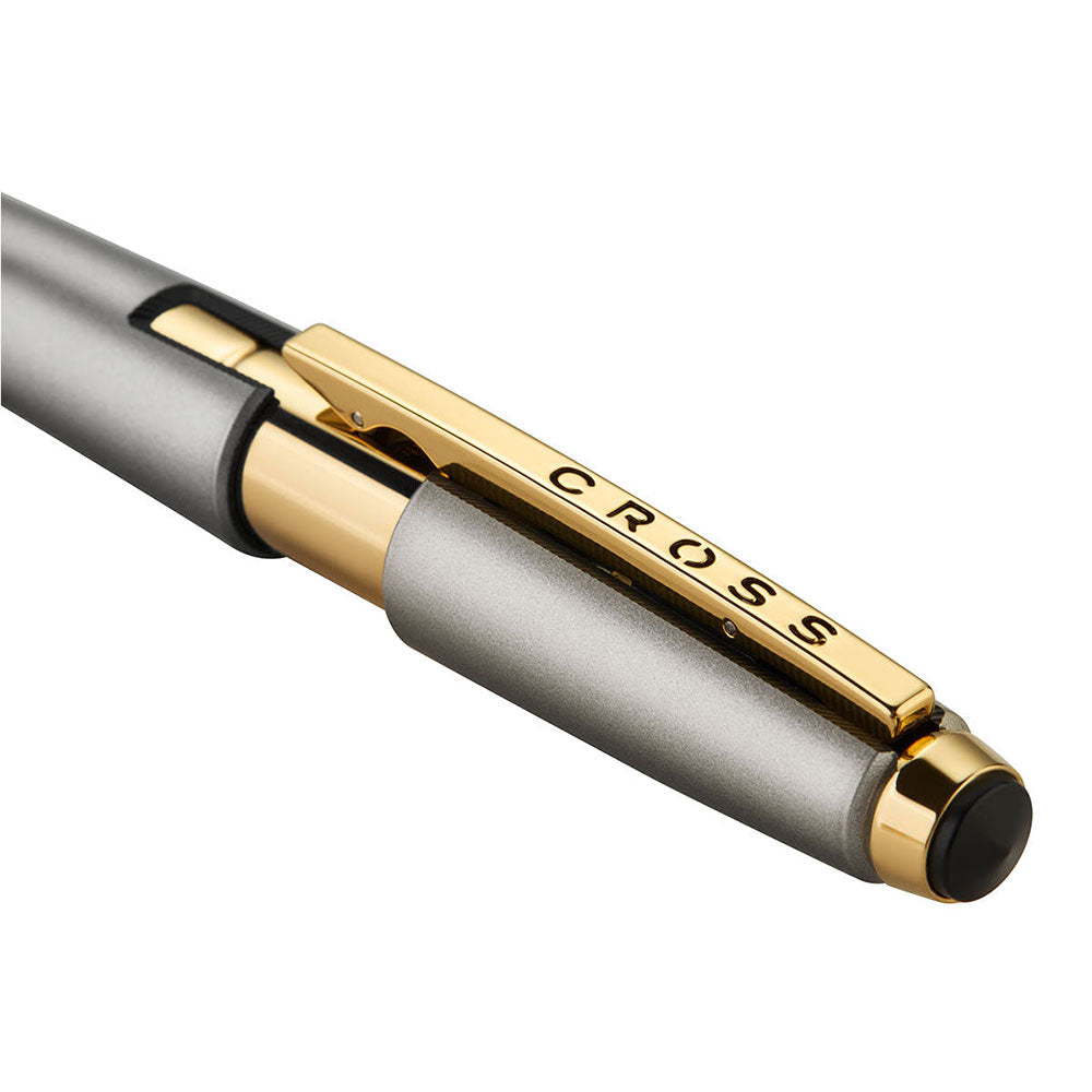 Cross Edge Rollerball Titanium Gold PVD Trim