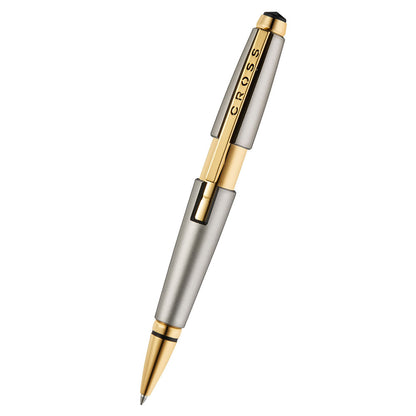 Cross Edge Rollerball Titanium Gold PVD Trim