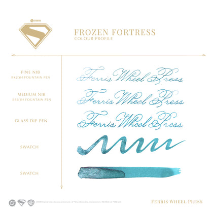 Ferris Wheel Press Marquise Superman Edition Fortress of Solitude Fountain Pen + 28ml Ink Set