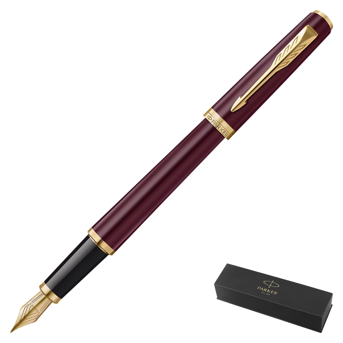 Parker Meridian Red Fountain Pen Fine Nib