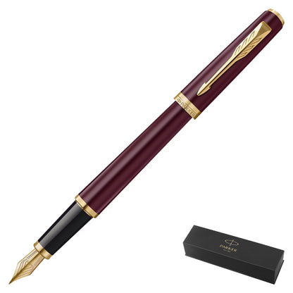 Parker Meridian Red Fountain Pen Fine Nib