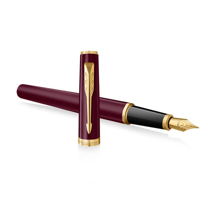 Parker Meridian Red Fountain Pen Fine Nib