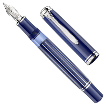 Pelikan M815 Metal Striped Blue Fountain Pen