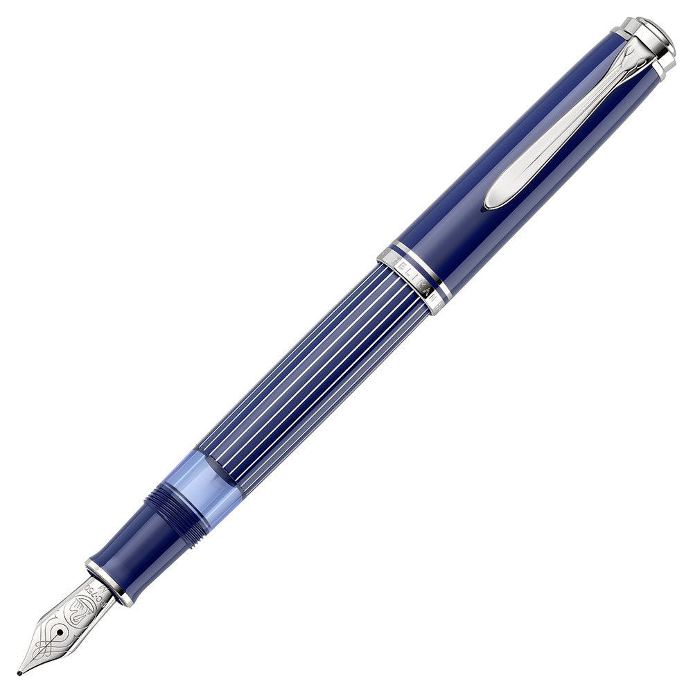 Pelikan M815 Metal Striped Blue Fountain Pen