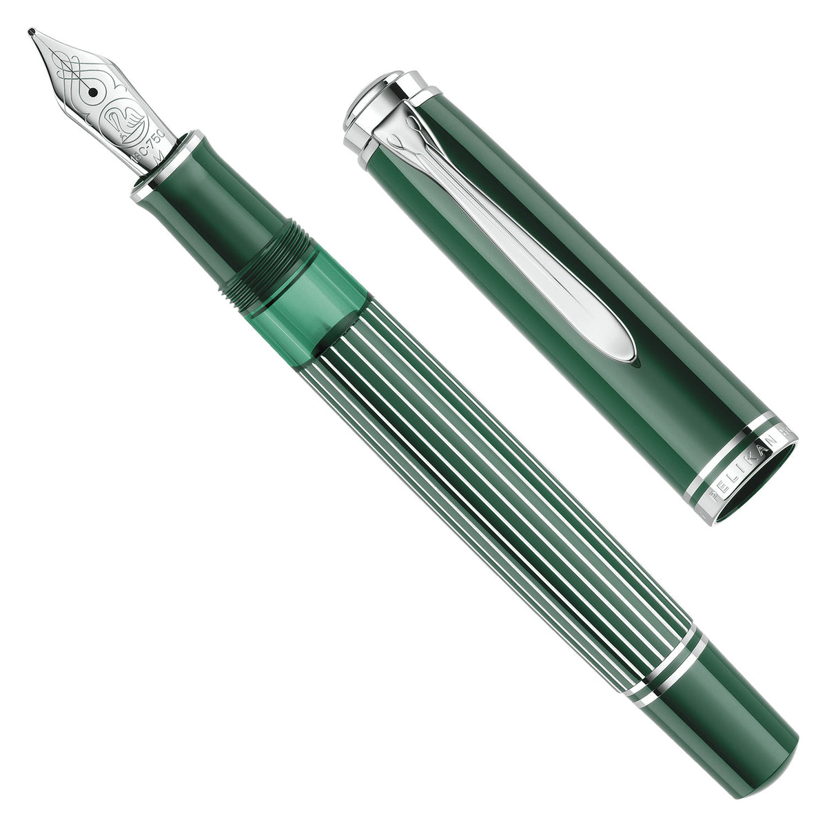 Pelikan M815 Metal Striped Green Fountain Pen