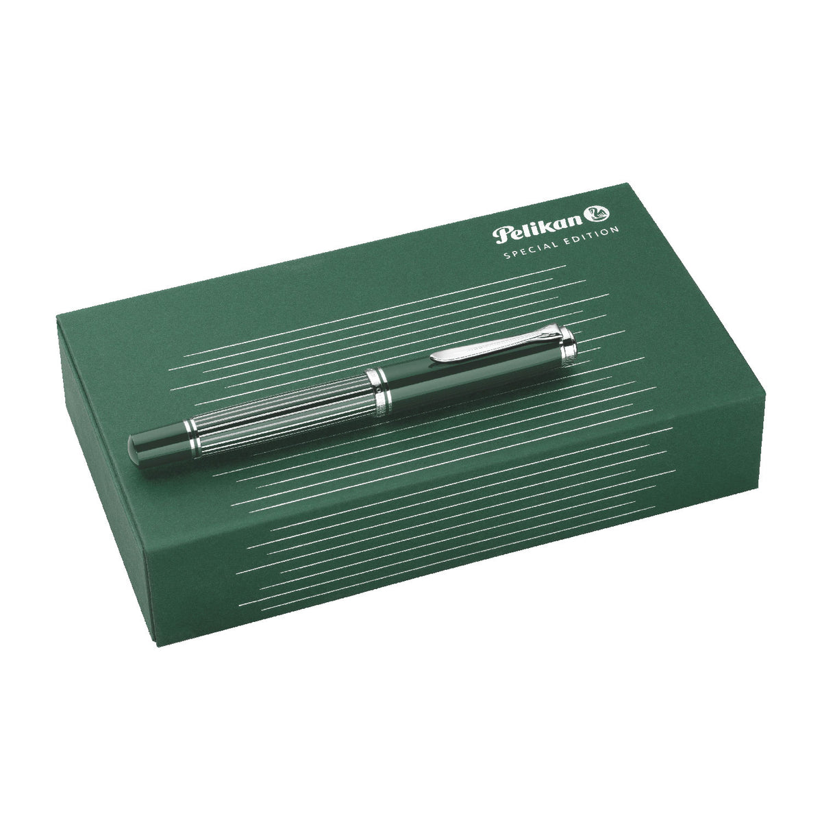 Pelikan M815 Metal Striped Green Fountain Pen