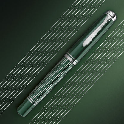 Pelikan M815 Metal Striped Green Fountain Pen