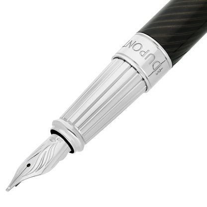 ST Dupont Line D Horse Mane Black + Palladium Fountain Pen