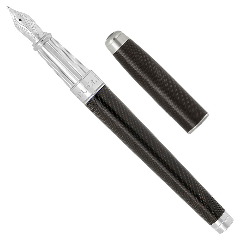 ST Dupont Line D Horse Mane Black + Palladium Fountain Pen