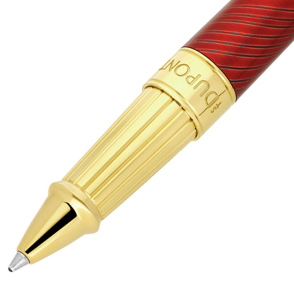 ST Dupont Line D Horse Mane Rollerball Red + Gold