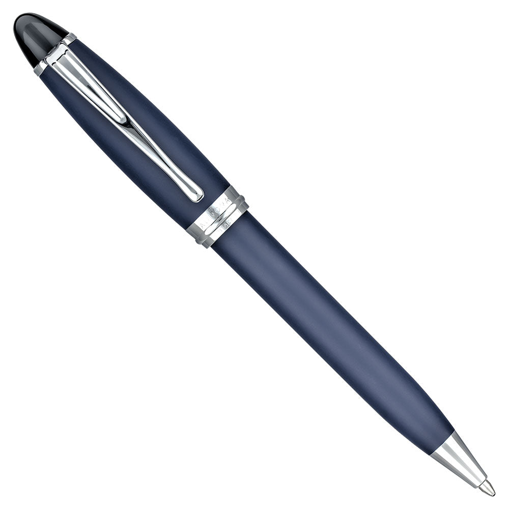 Aurora Ipsilon Satin Ballpoint Blue Chrome Trim