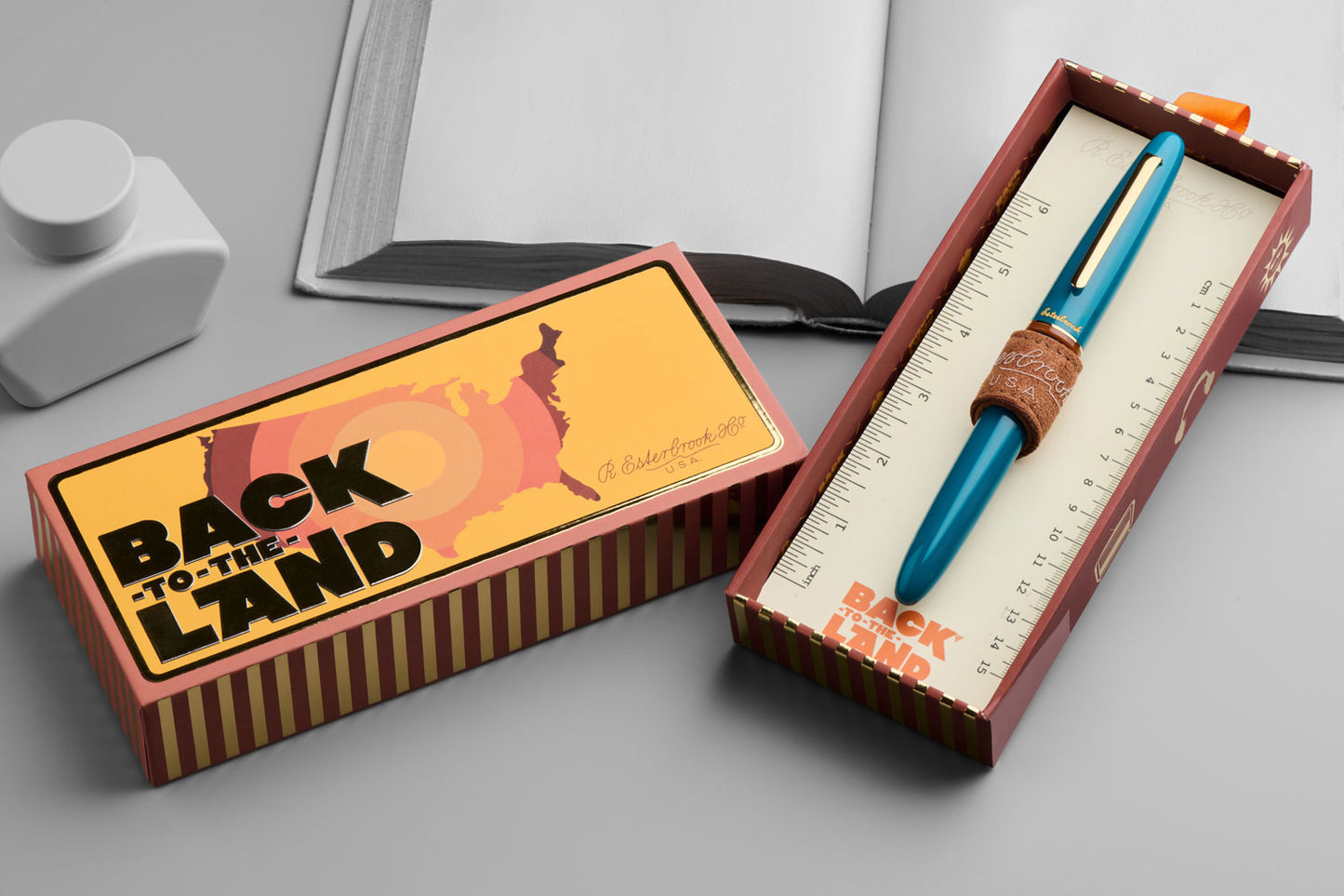 Esterbrook Estie Back to the Lands Funky Lake Gold Trim Fountain Pen